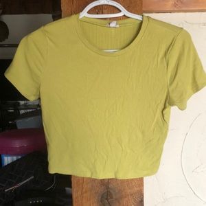 Garage lime green baby tee